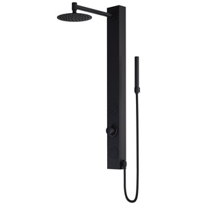 Matte Black Gardenia Retrofit Divert Valve 39.38" Shower Panel with Dual Head (SB1152)