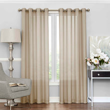Load image into Gallery viewer, Gargi Solid Sheer Grommet Single Curtain Panel B56 176 ps
