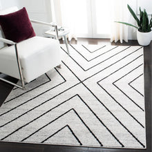 Load image into Gallery viewer, Garica Geometric Area Rug in Ivory / Grey, Rectangle 9&#39; x 12&#39;
