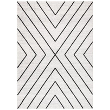 Load image into Gallery viewer, Garica Geometric Area Rug in Ivory / Grey, Rectangle 9&#39; x 12&#39;
