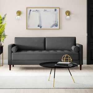 Garren 75.6" Square Arm Sofa Heather Gray 398CDR