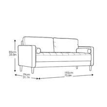 Load image into Gallery viewer, Garren 75.6&quot; Square  Arm Sofa 5178RR
