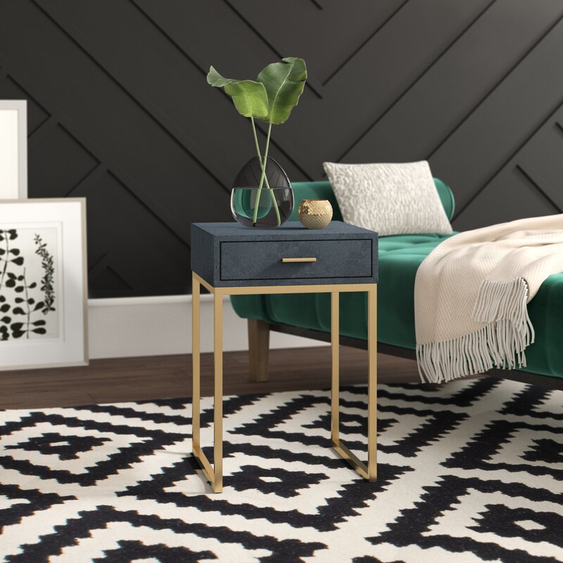 Garver Sled End Table with Storage