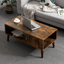 Load image into Gallery viewer, Rustic Brown Gascon 4 Legs Coffee Table with Storage
