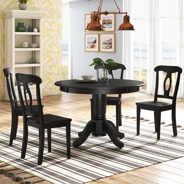 Gaskell 5 - Piece Rubberwood Solid Wood Dining Set MRM2334