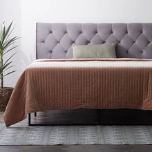 Load image into Gallery viewer, Queen Gray Gatlin Velvet Upholstered Panel Headboard
