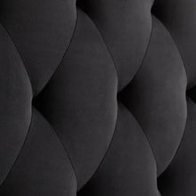 Load image into Gallery viewer, Twin Black Gatlin Velvet Upholstered Panel Headboard
