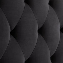 Load image into Gallery viewer, King Black Gatlin Velvet Upholstered Panel Headboard, king  AH3481
