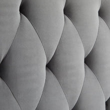 Load image into Gallery viewer, Queen Gray Gatlin Velvet Upholstered Panel Headboard
