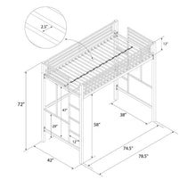 Load image into Gallery viewer, Gaulke Twin Metal Platform Loft Bed by Latitude Run®

