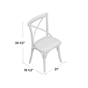 Gayla Solid Wood Cross Back Side Dining Chair 1334CDR
