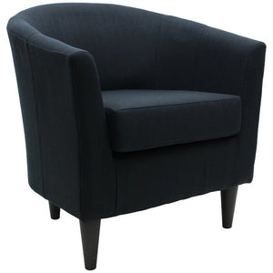 Gaynell Barrel Chair, Color: Midnight Blue, #6332