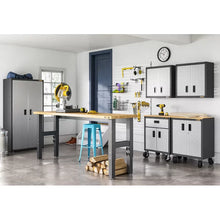 Load image into Gallery viewer, Hammered Granit/Silver Tread GearTrack 72&quot; H x 36&quot; W x 18&quot; D Storage Cabinet
