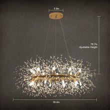 Load image into Gallery viewer, 15.7&quot; H x 39.4&quot; W x 39.4&quot; D Geetika Firework Crystal Sputnik Chandelier
