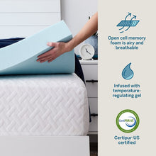 Load image into Gallery viewer, Gel and Aloe Infused 4&quot; Memory Foam Mattress Topper,
