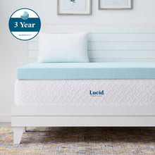 Load image into Gallery viewer, Gel and Aloe Infused 4&quot; Memory Foam Mattress Topper
