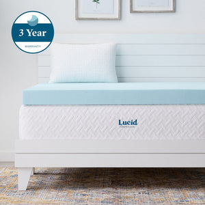 Gel and Aloe Infused 4" Memory Foam Mattress Topper