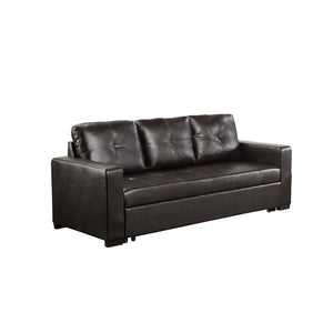 Genece 85'' Faux Leather Square Arm Sofa Bed AS-IS, 5730RR