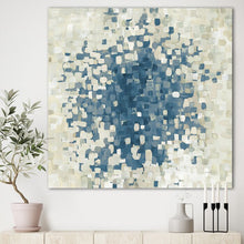 Load image into Gallery viewer, 16&quot; H x 16&quot; W x 1&quot; D Geometric Blue Spots - Print on Canvas
