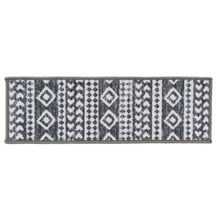 Load image into Gallery viewer, 26&#39;&#39; L X 8.6&#39;&#39; W Geometric Non-Slip Gray/Ivory Stair Tread (Set of 13)
