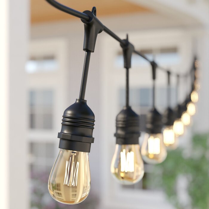 Georgetta 48' Outdoor 15 - Bulb Standard String Light #1886HW