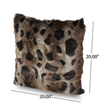 Load image into Gallery viewer, Brown/Black Geraldton Faux Fur Throw Pillow (Set of 2) SB2101

