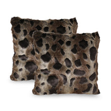 Load image into Gallery viewer, Brown/Black Geraldton Faux Fur Throw Pillow (Set of 2) SB2101
