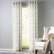 Load image into Gallery viewer, Gerdes Geometric Semi-Sheer Grommet Single Curtain Panel 50&quot; x 84&quot;
