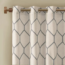 Load image into Gallery viewer, Gerdes Geometric Semi-Sheer Grommet Single Curtain Panel 50&quot; x 84&quot;
