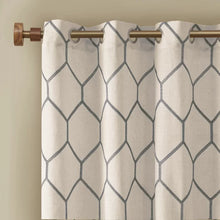 Load image into Gallery viewer, Gerdes Geometric Semi-Sheer Grommet Single Curtain Panel, 50&quot;W x 84&quot;L
