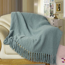 Load image into Gallery viewer, 50&quot; W x 60&quot; L Silver Blue Gerth Blanket
