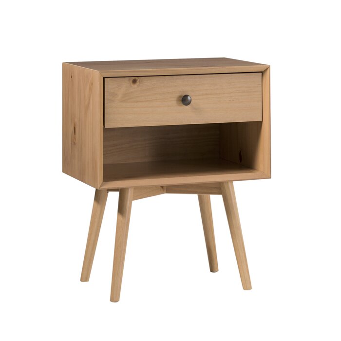 Gertz 24'' Tall 1 Drawer Solid Wood Nightstand