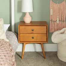 Load image into Gallery viewer, Caramel Gertz 24&#39;&#39; Tall 2 - Drawer Solid Wood Nightstand
