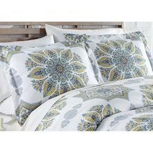 Load image into Gallery viewer, King/Cal. King Duvet Cover + 2 King Shams Aqua Geter Microfiber Duvet Cover Set
