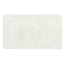 Load image into Gallery viewer, White Ghufran Ruffle Rectangle 100% Cotton Bath Rug, 17&#39;&#39; x 24&#39;&#39;
