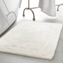 Load image into Gallery viewer, White Ghufran Ruffle Rectangle 100% Cotton Bath Rug, 17&#39;&#39; x 24&#39;&#39;

