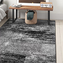 Load image into Gallery viewer, Gicelle Abstract Silver/Black Area Rug 8&#39; x 10&#39;
