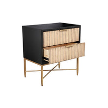 Load image into Gallery viewer, Black Giddens Solid + Manufactured Wood Nightstand, 26&#39;&#39; H X 24&#39;&#39; W X 16&#39;&#39; D
