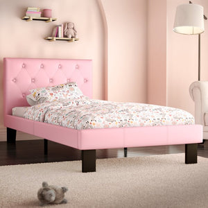 Gilbertson Twin Platform Bed, Bedframe Color: Pink #6197