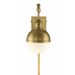 1-Light Swing Arm Lamp in Brass Finish #9532