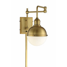 Load image into Gallery viewer, 1-Light Swing Arm Lamp in Brass Finish #9532
