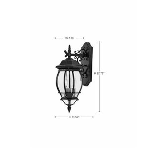 Gillian 3 - Bulb 22.75'' H Beveled Glass Outdoor Wall Lantern