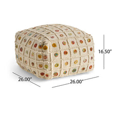 Load image into Gallery viewer, Gilmour 26&#39;&#39; Wide Square Geometric Pouf Ottoman

