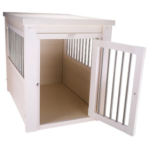 Extra Large Antique White Pet Crate #9590