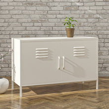 Load image into Gallery viewer, White Gioia 25.2&#39;&#39; Tall Steel 2 - Door Accent Cabinet
