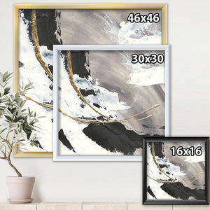 30" H x 30" W x 1" D Glam Painted Arcs II - Picture Frame Print on Canvas