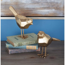 Load image into Gallery viewer, Glam Polystone Faceted Bird 2 Piece Sculpture Set
