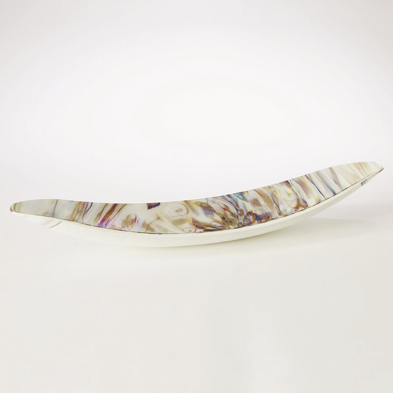 Glass Industrial Decorative Bowl in Ivory MRM3424