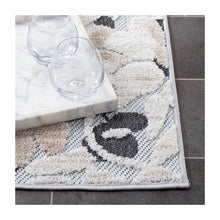 Load image into Gallery viewer, Glaston Floral Indoor / Outdoor Area Rug in Ivory/Charcoal, Rectangle 9&#39; x 12&#39;
