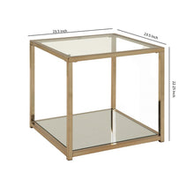 Load image into Gallery viewer, Glaucia Glass Floor Shelf End Table
